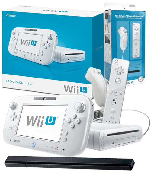 Wii U White Console with Remote Plus Additional Set Bundle NEW UK PAL