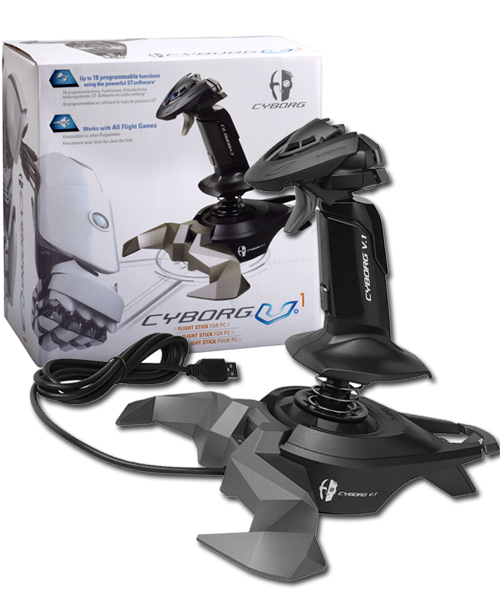 Mad Catz Saitek Cyborg V1 Stick PC Joystick for Gaming NEW | eBay