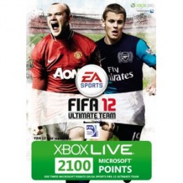 Xbox Live 2100 Points Card FIFA 12 Branded Xbox 360 Game NOT included UK Only
