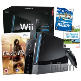Nintendo Wii Console Black with Prince Of Persia The Forgotten Sands