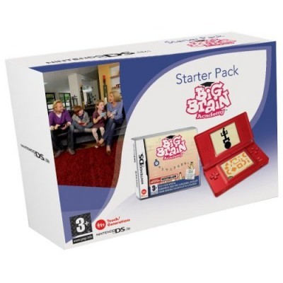 DS Lite Red Console with Big Brain Academy (Nintendo DS)