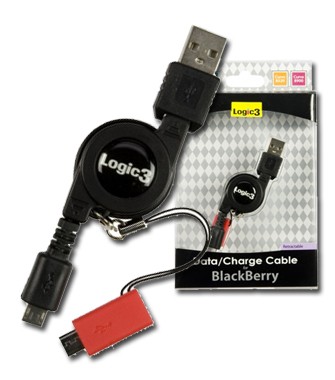 Retractable Data Charge Cable for Blackberry