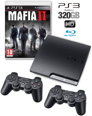 Sony PS3 console 320GB + 2 Controllers + Mafia 2