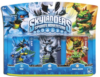 Skylanders Spyros Adventure Triple Character Pack Zap Hex Dino Rang